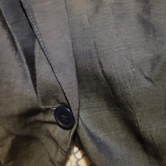 Mona-B Apparel Denim Blue Low-Hi Vest with Zipper Back Detail 100% Tencel Large - Picture 9 of 10